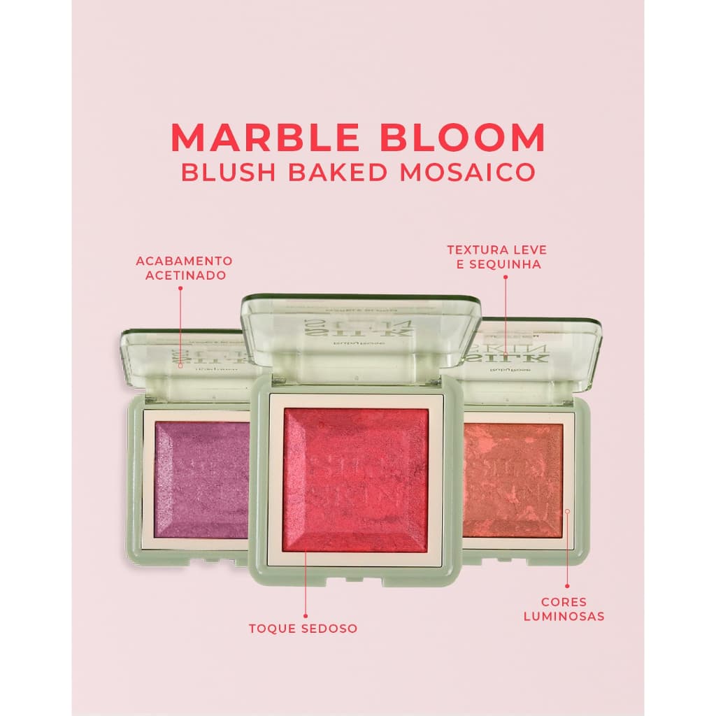 Blush Baked Mosaico Marble Bloom Silk Skin by Ruby Rose