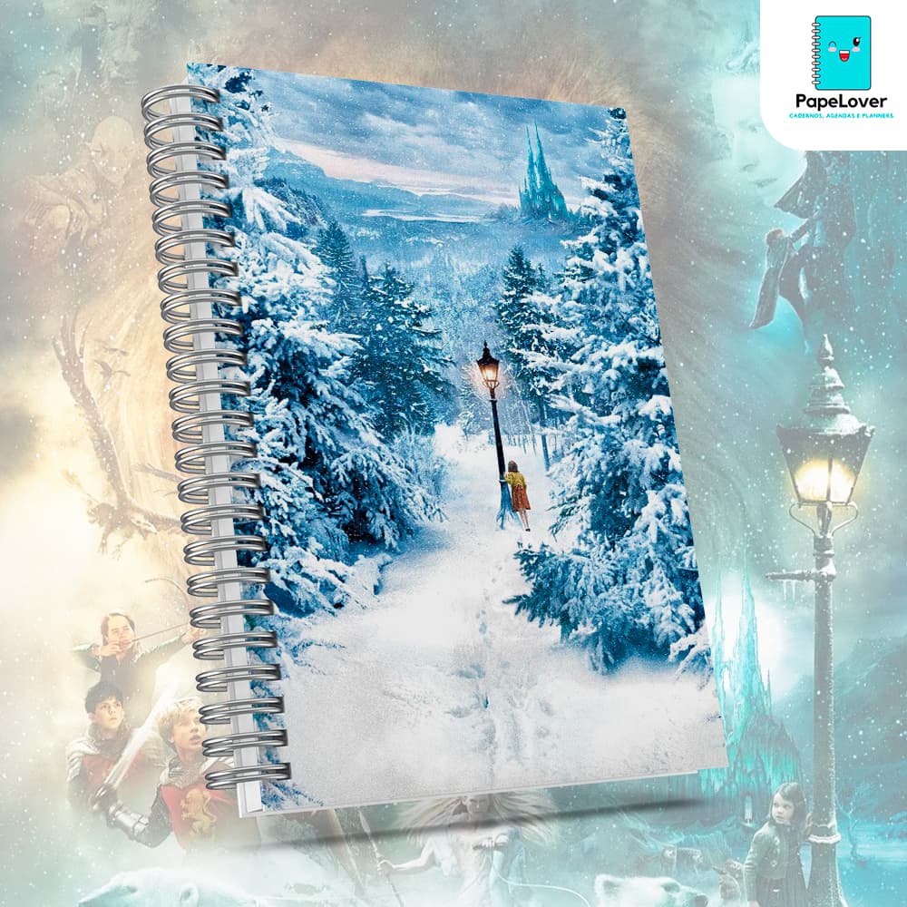 Caderno 'As crônicas de Nárnia' com brinde especial - Capa dura, impressão HD.