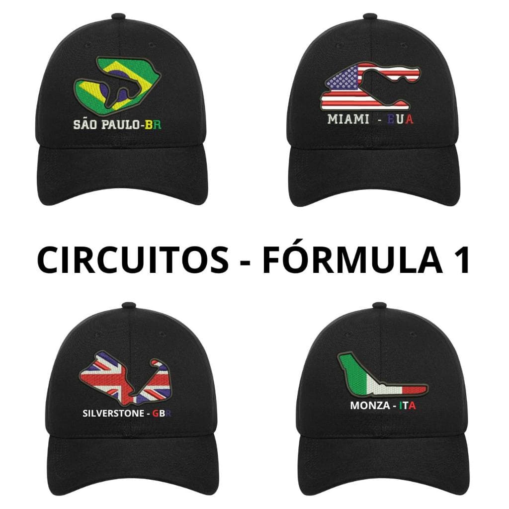 Boné Formula 1 F1 Gp Brasil Senna Bortoleto Interlagos Ferrari Maclaren Redbull Mercedes