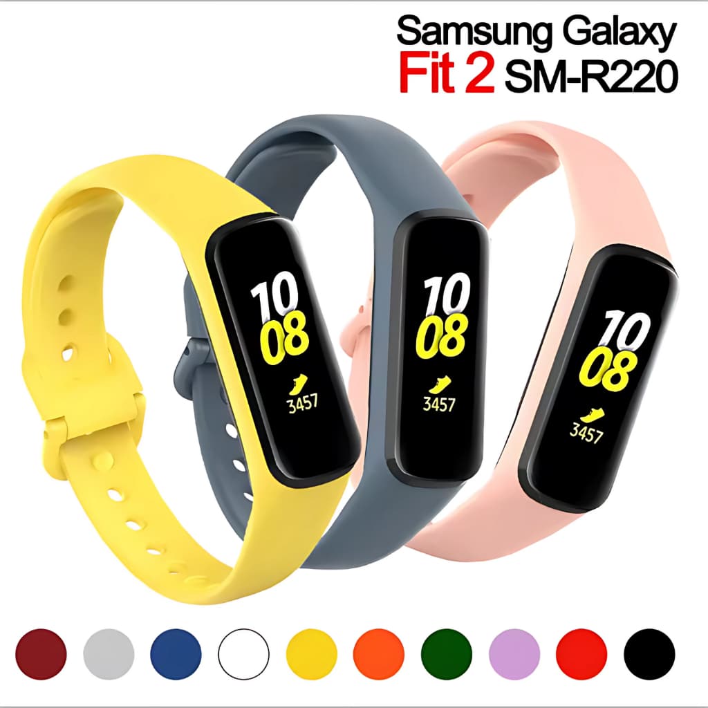 Pulseira Silicone Galaxy Fit 2 Inteligente Colorida Respirável Esportiva Relógio Caminhada Fashion