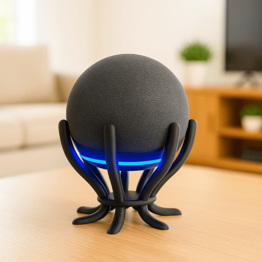 Suporte Alexa Echo Dot 4 e 5 Acessórios Porta Alexa Base Formato Garra