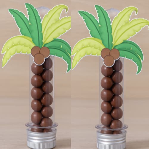 Envio Imediato 10 aplique para   Tubetes de Coqueiros | Lembrancinha de  Aniversário | Praia - Pronto Entrega