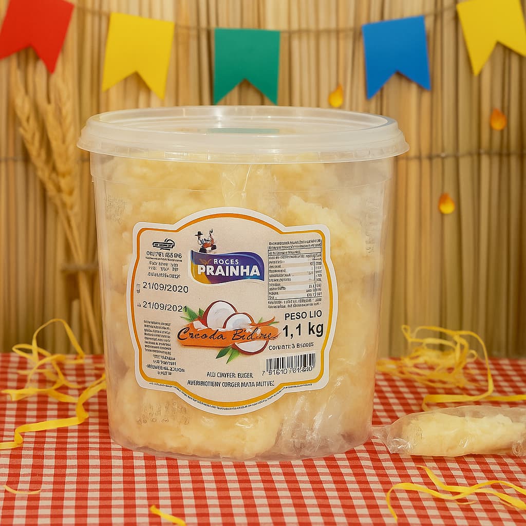 Cocada Branca Pingada Deliciosa 1,1kg Pote C/20 Un Kits 1/2/3/4 Potes