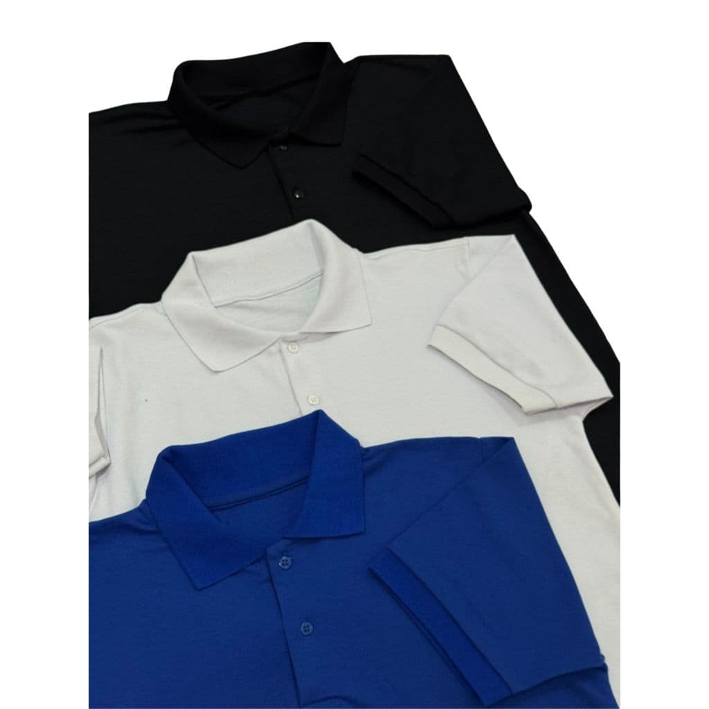 Kit 3 Camisetas  Polo Basicas Malha Piquet Premium  Para Homem Do P ao GG