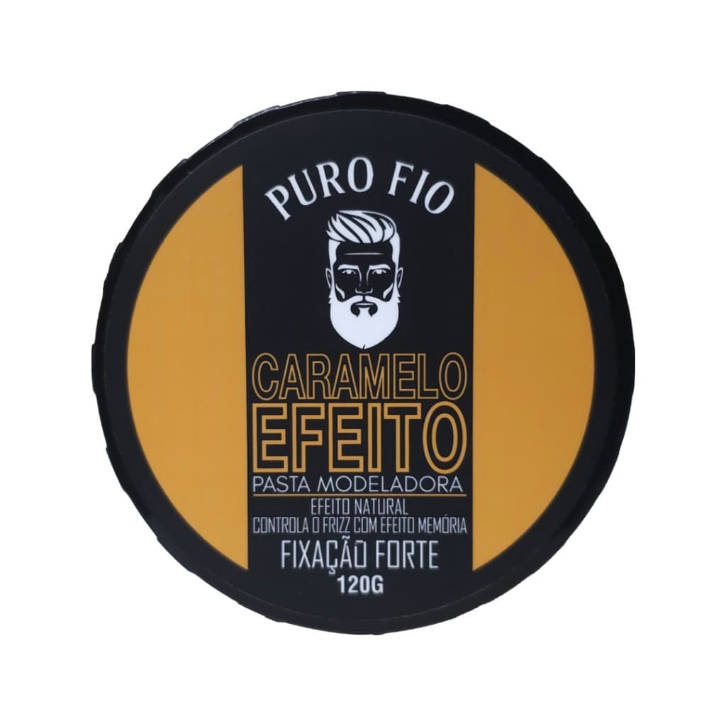 Cera Modeladora Caramelo Puro Fio 120g Fixação Forte Pasta Modeladora Profissional Cabelo Barba Bigode Envio Imediato
