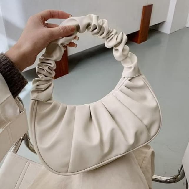 Bolsa Nuvem Feminina Versátil e Elegante Alça Franzida De Ombro