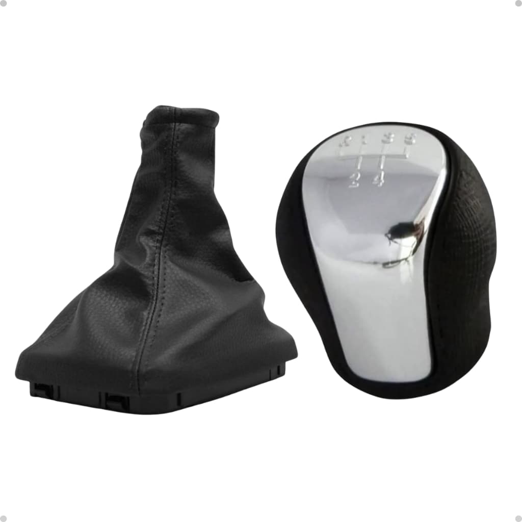 Kit Manopla Lente Cromada + Coifa Câmbio Corsa Celta Gm