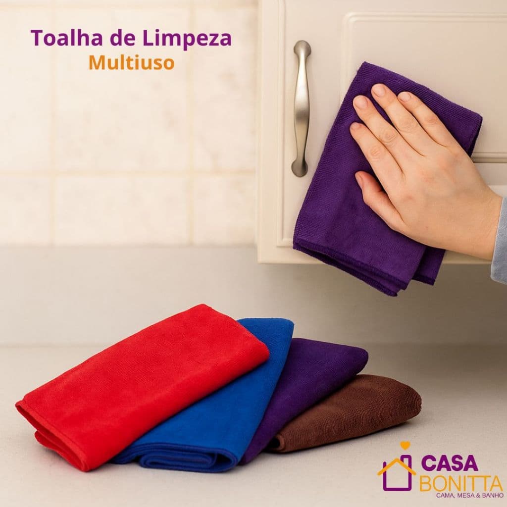 Pano Flanela De Limpeza Multiuso Microfibra 50x80cm Pano Para Chão Vidro Carro Cozinha