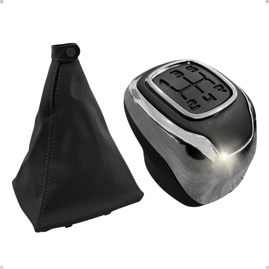 Kit Manopla Prata + Coifa Base Câmbio Palio Siena Uno