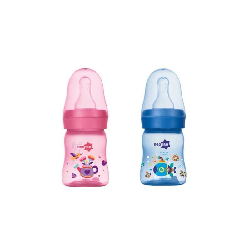 Mamadeira Neopan Criativa 70ml Bico Convencional Azul Rosa