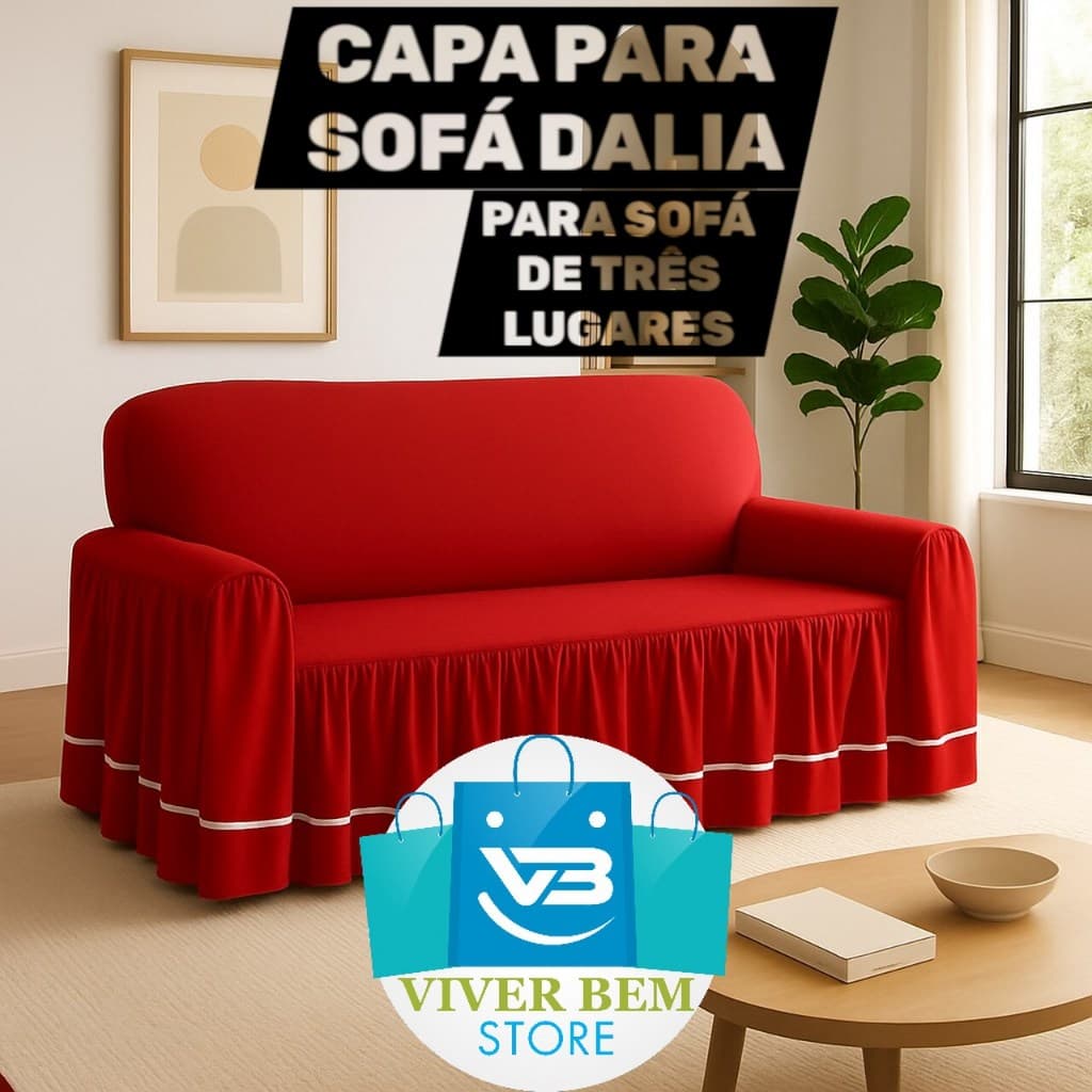 Capa Protetora para Sofá Dália 3 Lugares – Proteção, Conforto e Praticidade