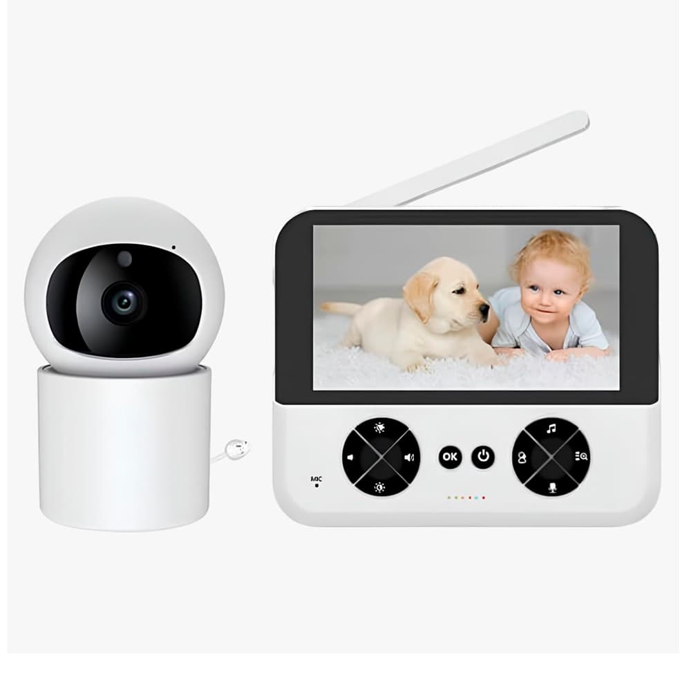 Câmera Baba Eletrônica com Visão Noturna 1080P Audio Bidirecional e Alcance de 250m