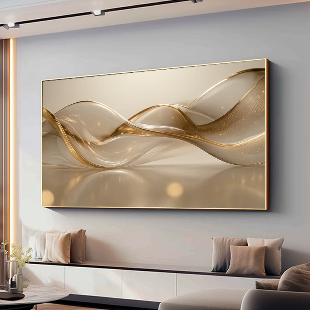 Quadro Decorativo Grande Com Moldura Para Sala Quarto Escritório Moderno