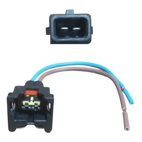 Plug Chicote Universal Solenoide Soquete pisca 2 Vias Em Linha