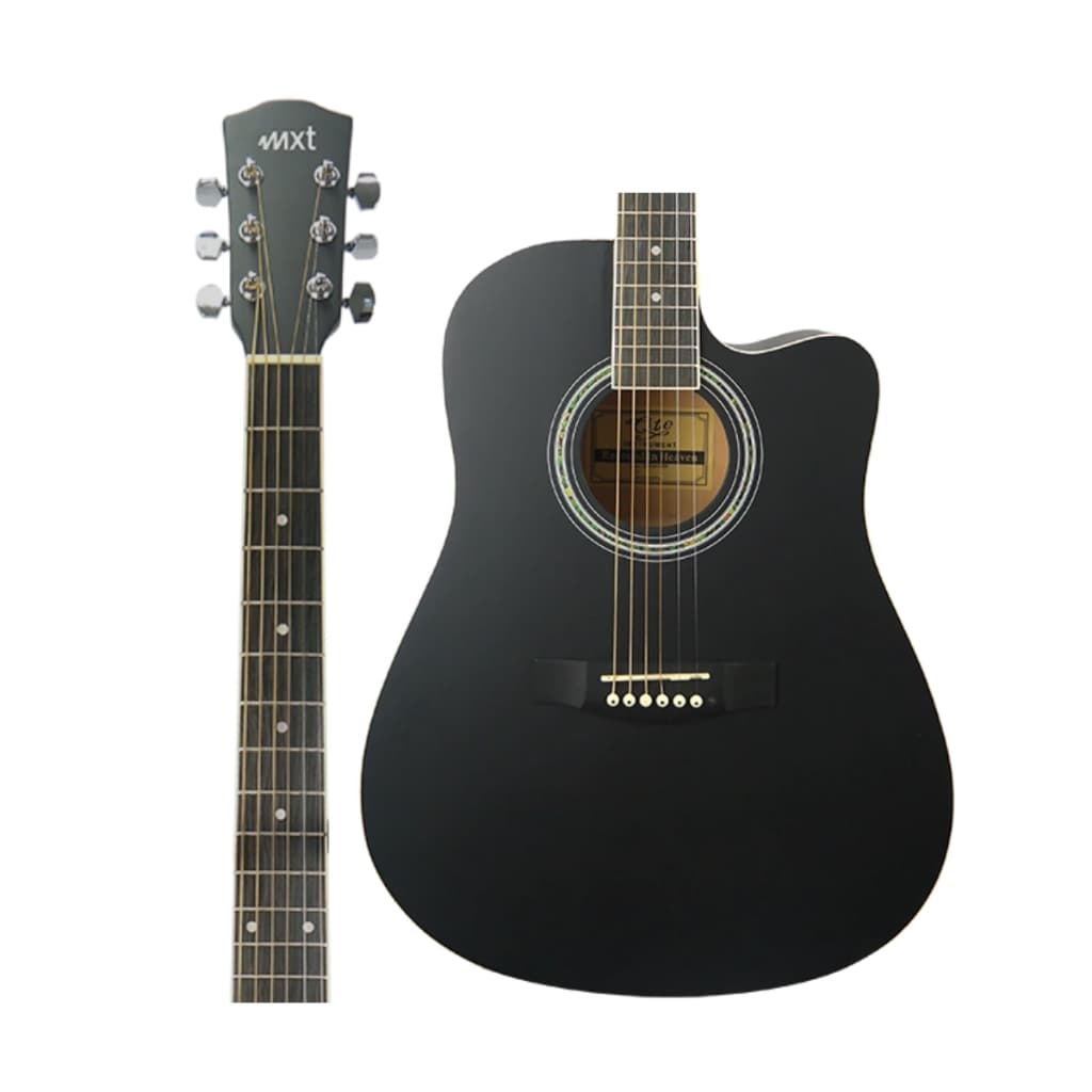 Violão Acústico MXT 41A-BK 41 Pol Preto 6 Cordas de Aço Corpo Tília Braço Mogno Tensor e Tarraxas Blindadas