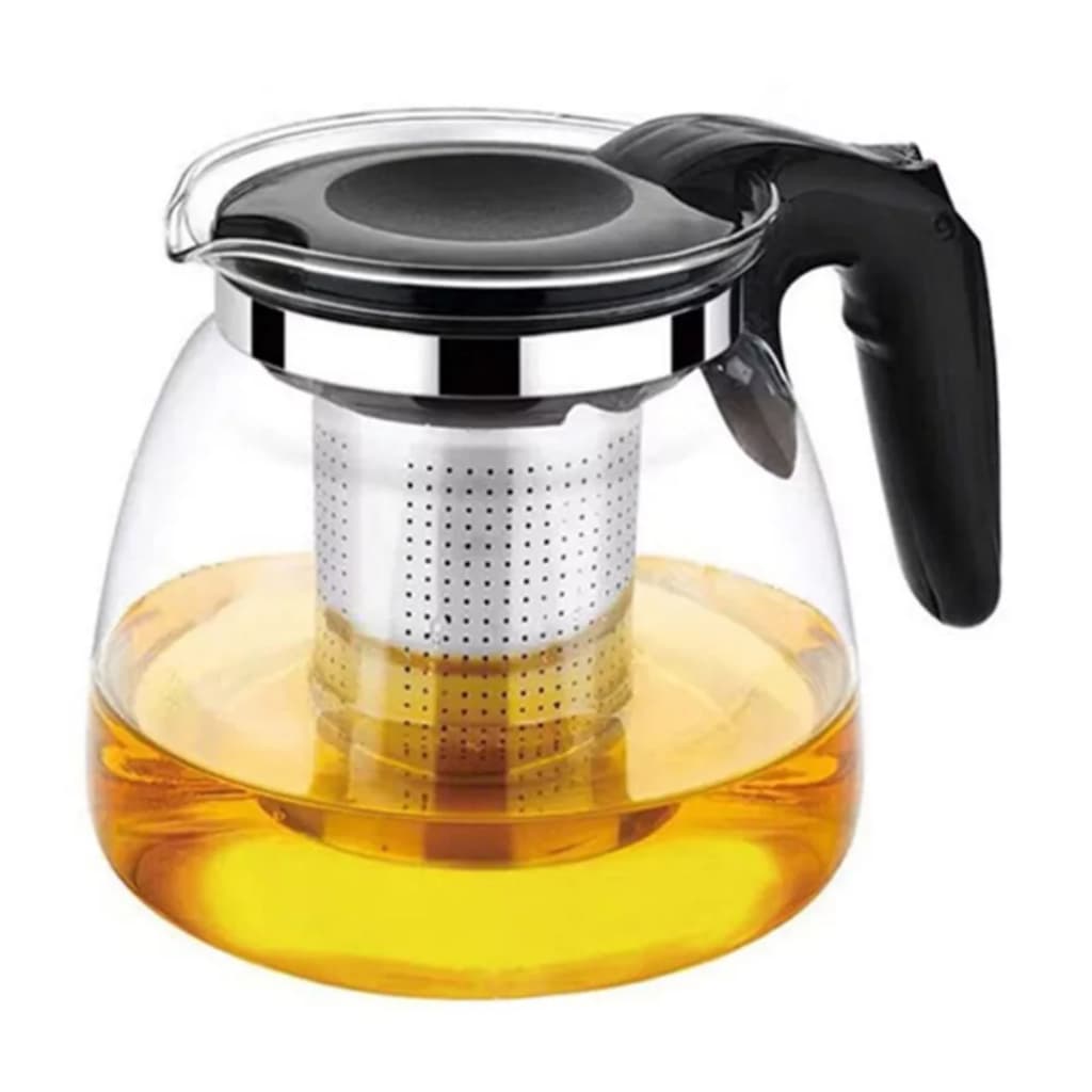 CHALEIRA DE VIDRO RESISTENTE 350ML ALTA TEMPERATURA INFUSOR TEA CAFÉ
