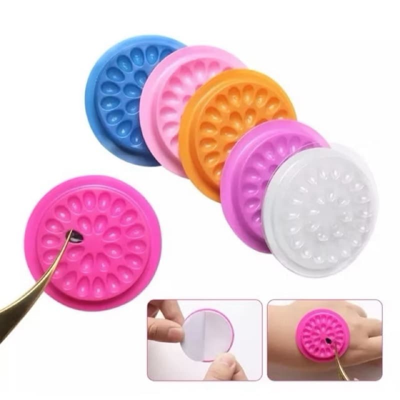 Kit 100  or 50 Suporte Disco Flor Paleta para cola de Extensão de Cílios