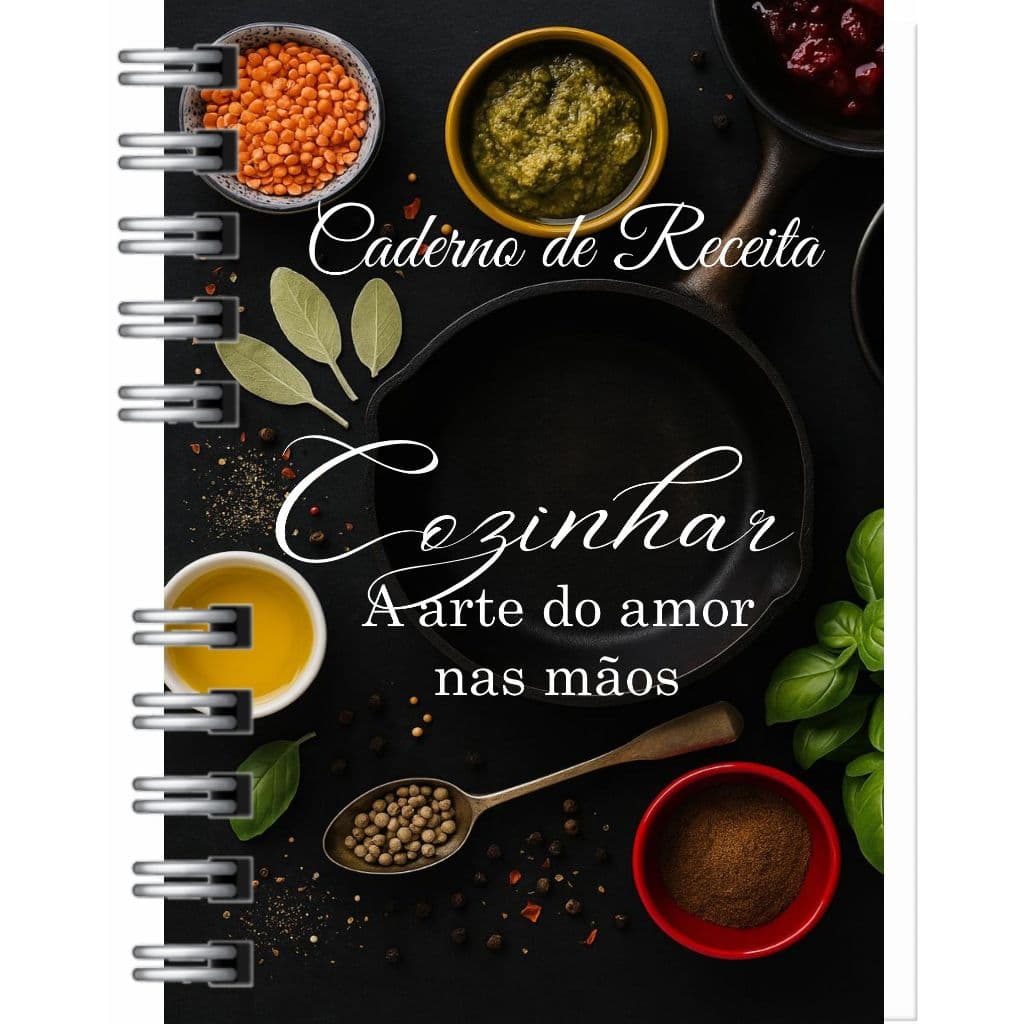 Caderno de Receita Personalizado capa dura com ou sem nome