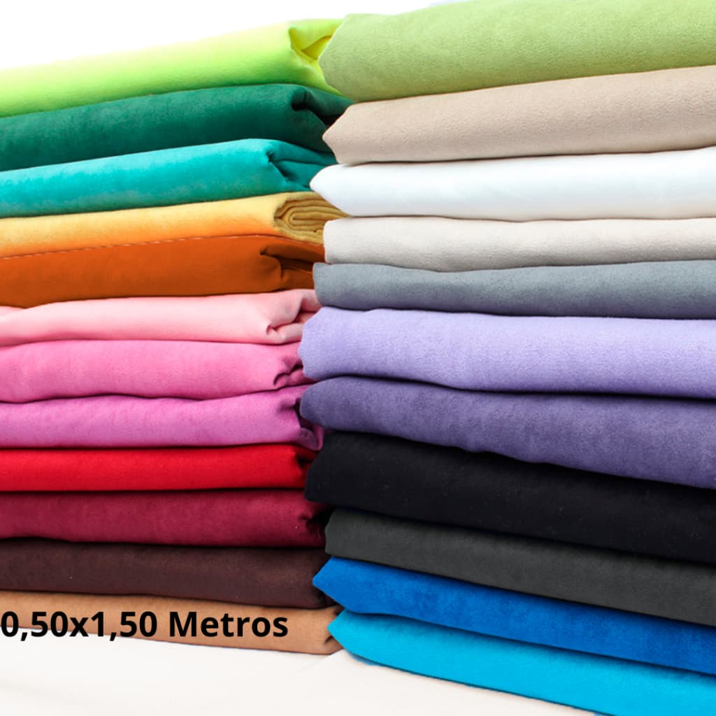 0,50x1,50 Metros Tecido Suede Camurça Liso Diversas Cores