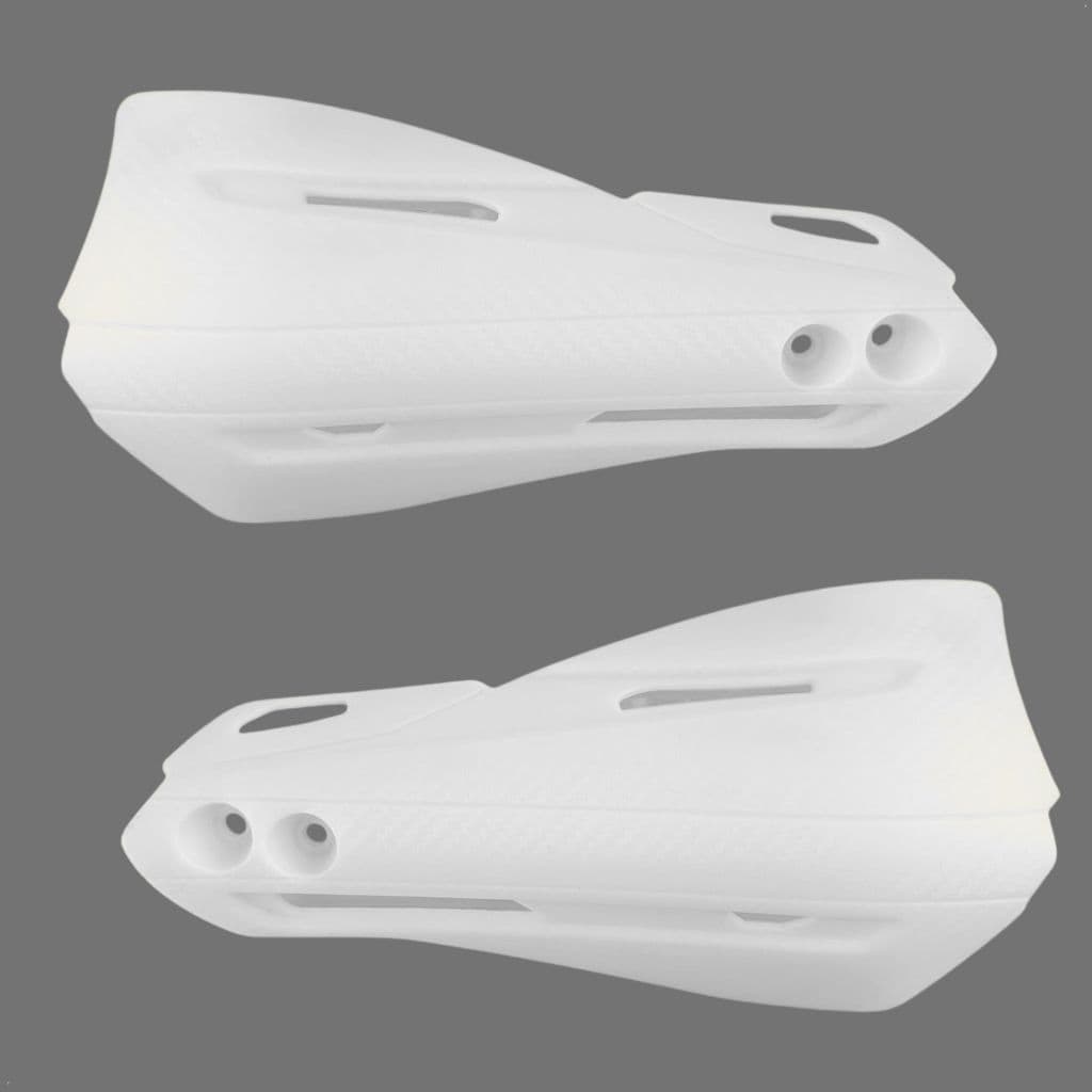 Kit Protetor Mão Modelo Rx Moto Branco Manopla Punho Nylon Universal Guidão 22mm