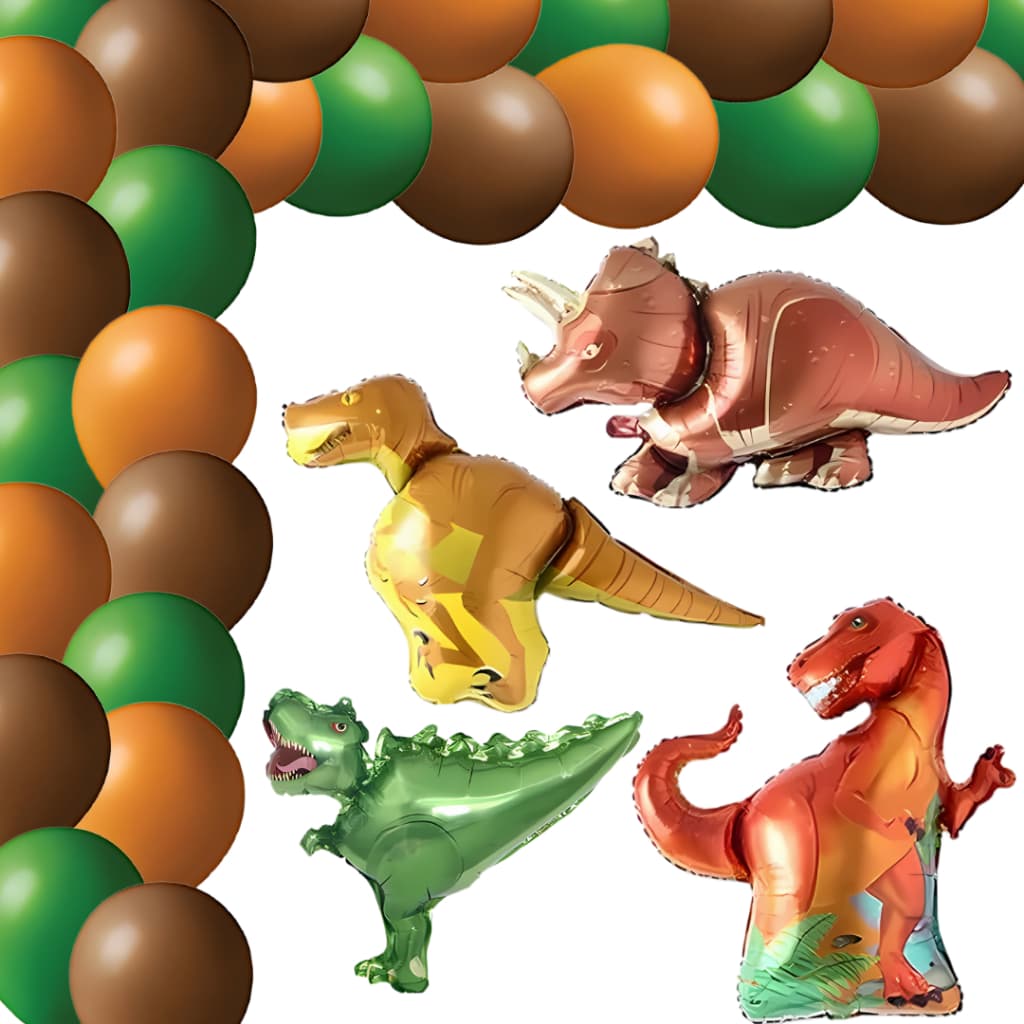 Kit 150 Balão Dinossauro Festa Infantil 6,5 Pol Arco Balão Tema Jurassic Bexiga Decoração