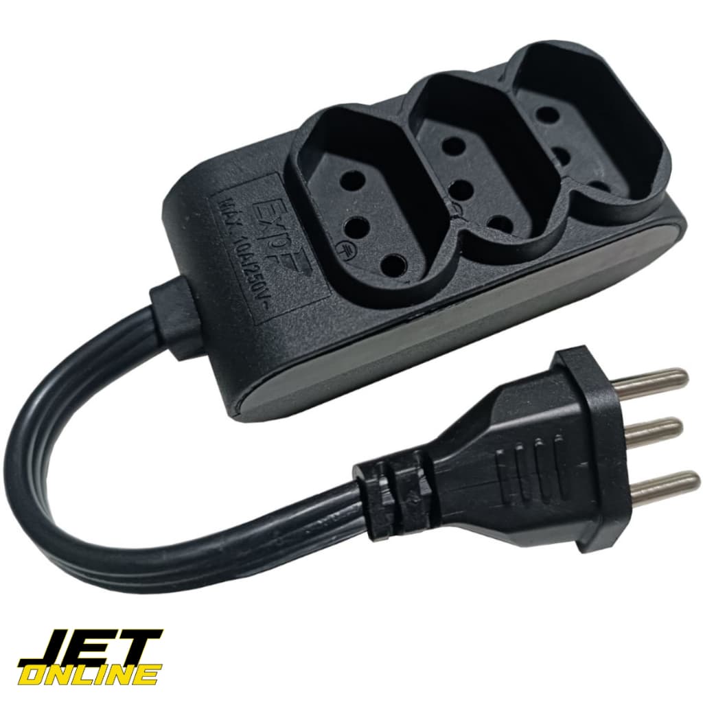 Mini Extensão Multiplicadora de Tomadas Bivolt Adaptador de Tomadas 3 pinos Benjamim