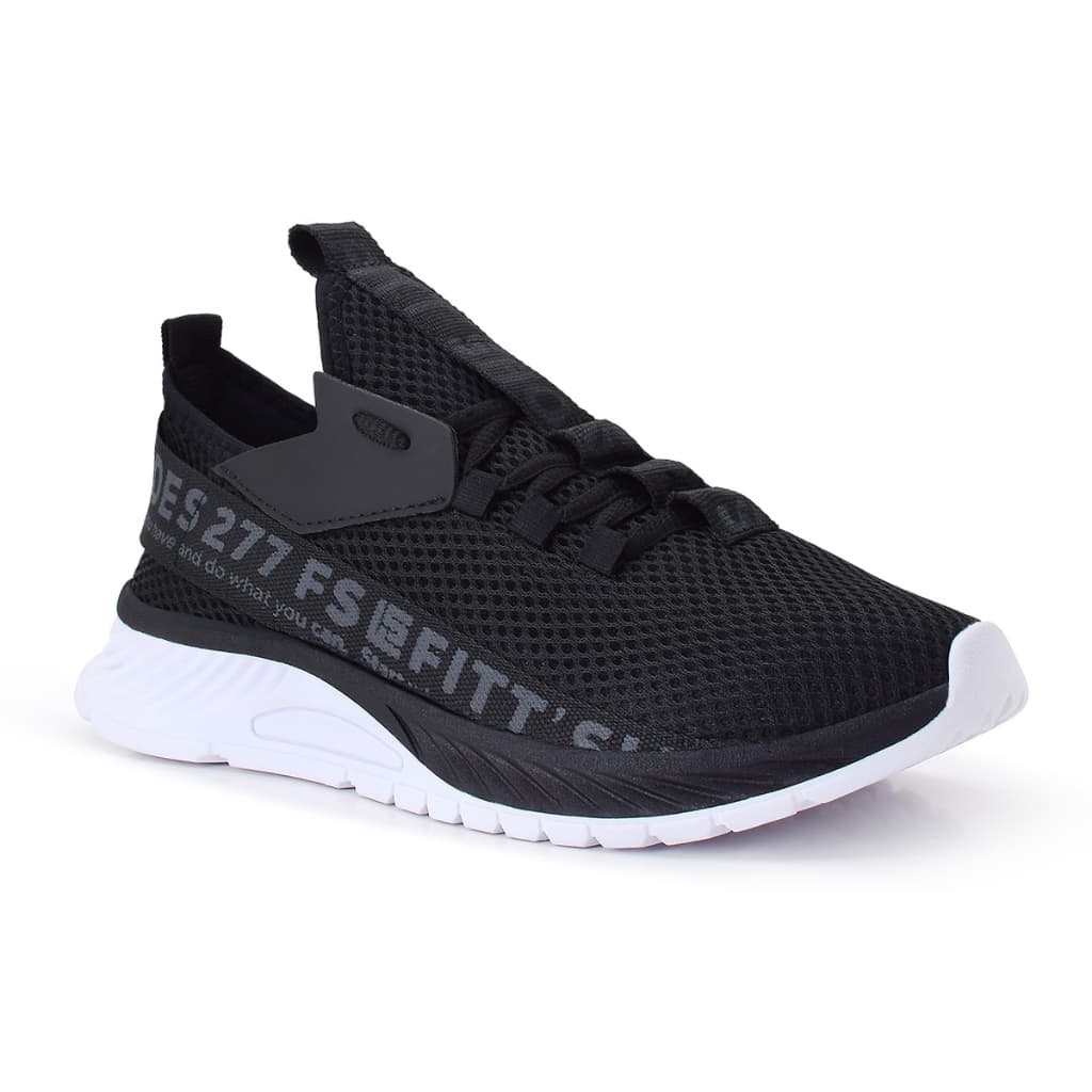 Tênis Preto Esportivo Flyvo Masculino/Feminino – Conforto para Treino e Caminhada