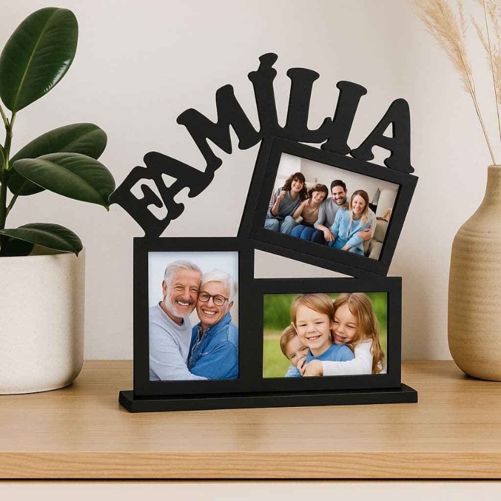 Porta-Retrato Família em MDF – Foto 10x15 cm para Decorar sua Casa