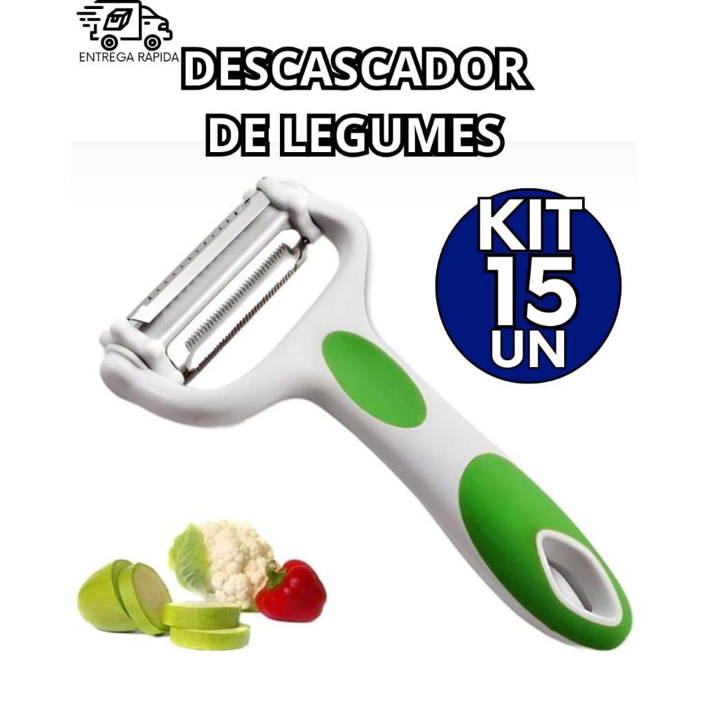 Kit 15 Descascador de Legumes 3 em 1 – Praticidade e Versatilidade na Sua Cozinha,Restaurante