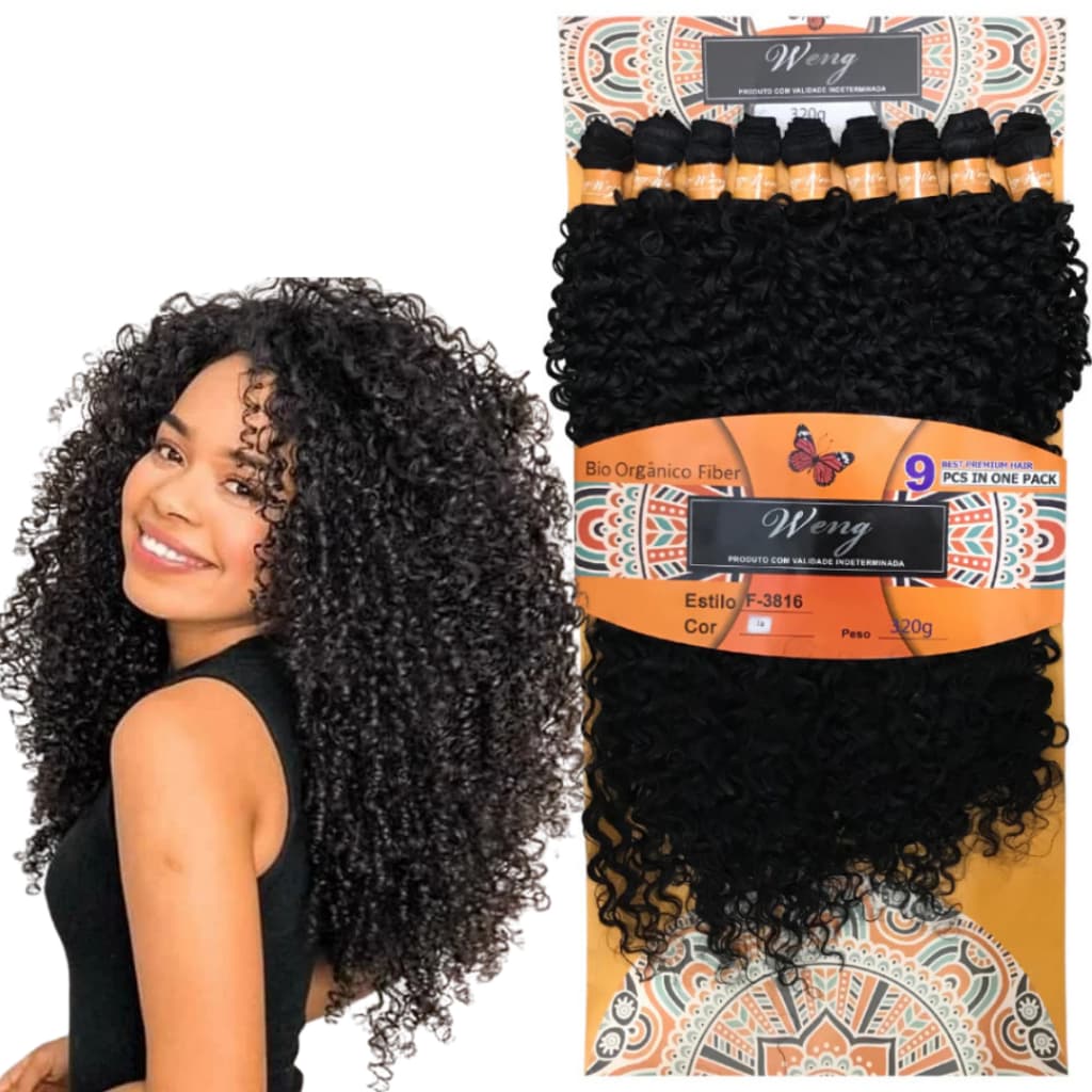 Cabelo Cacheado Natural Orgânico Weng F-3816 70cm 320g Lançamento
