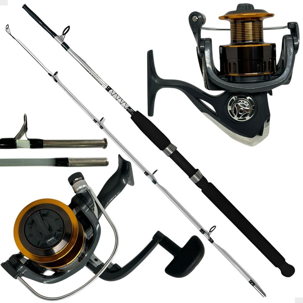 Vara De Pesca Fibra de Vidro Maciça 1,65 + Molinete 4000 Drag 10 Kgs