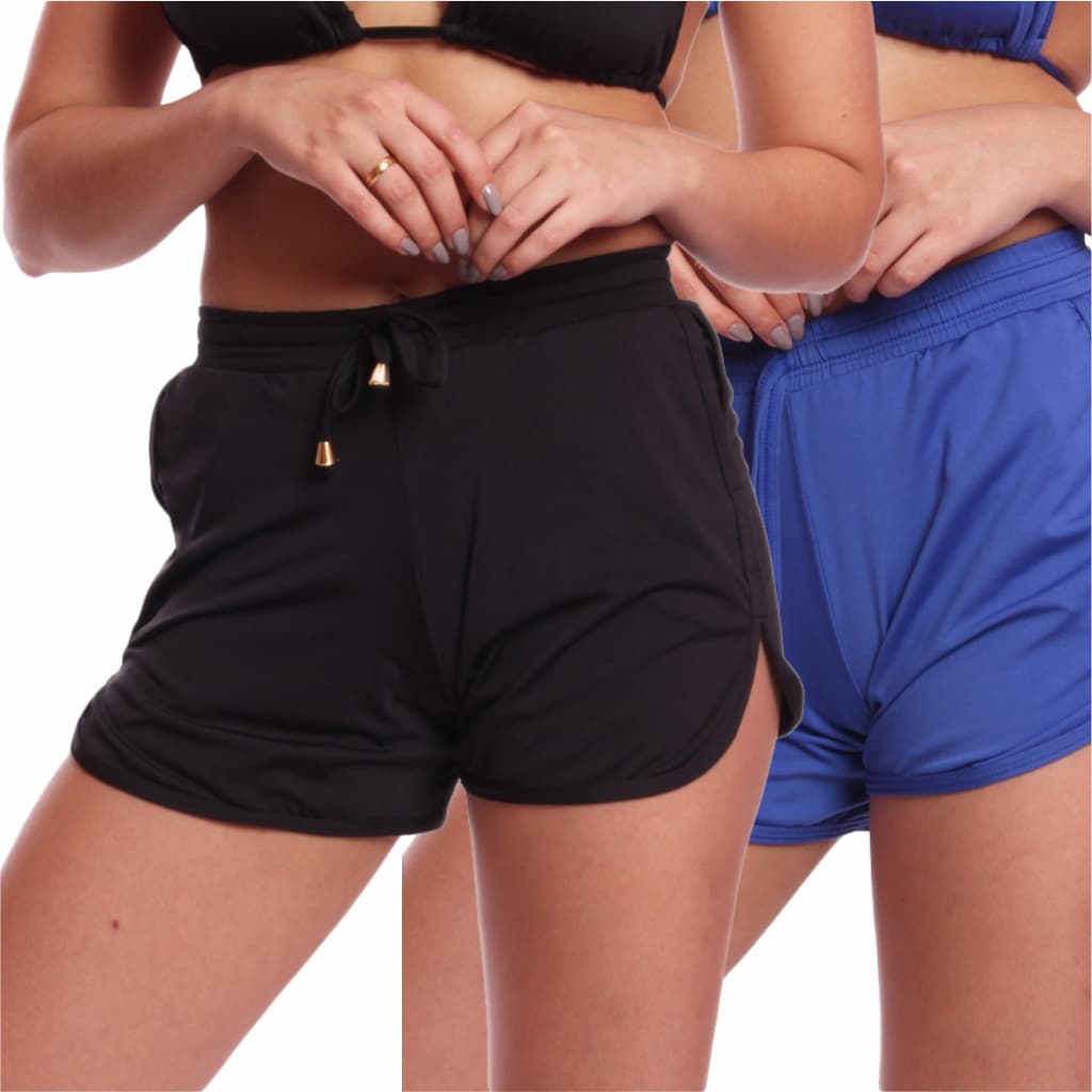 KIT 2 Short Feminino Moda Praia Leve Confortável Verão Short Leve Confortável Short Casual Feminino