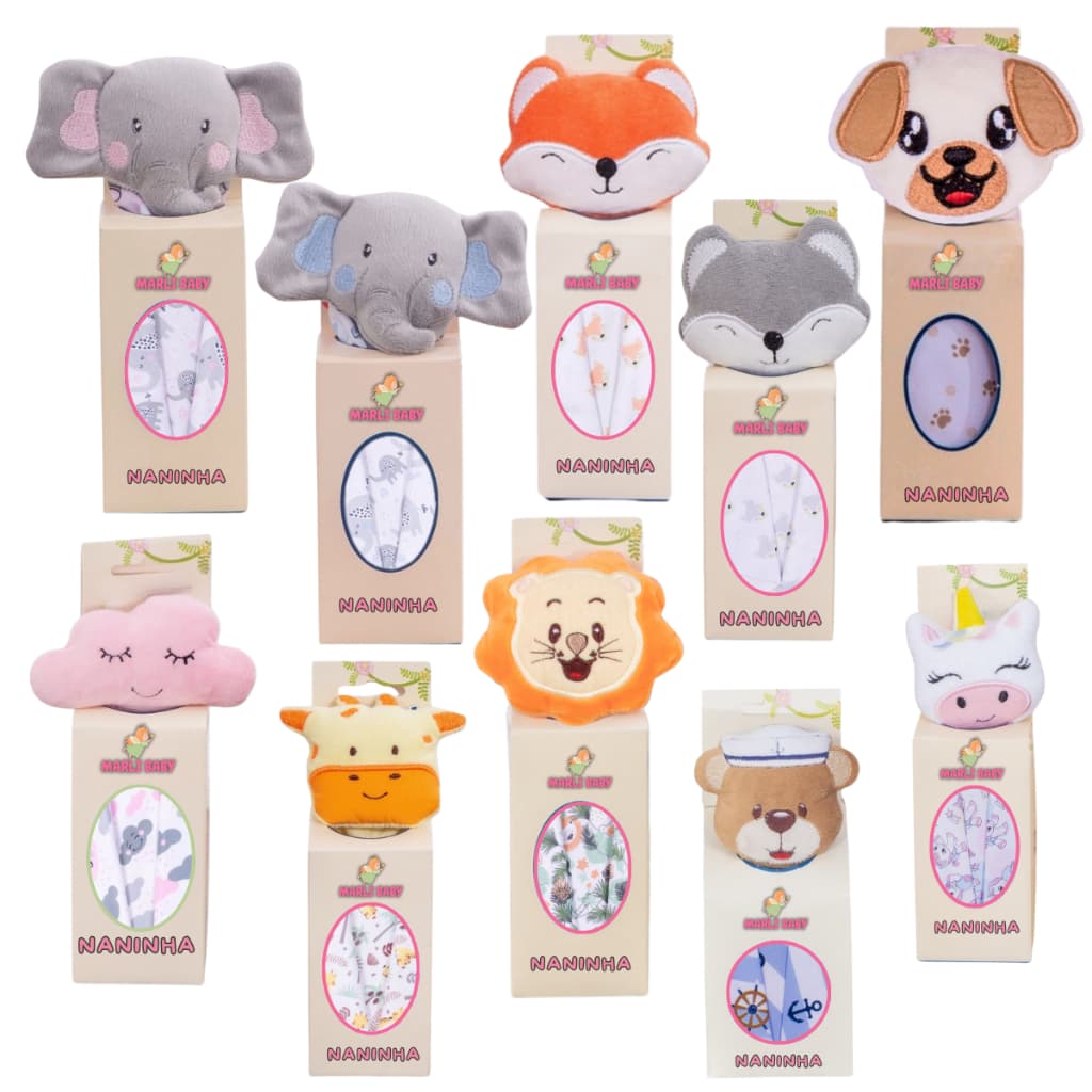 Naninha Para Bebê Porta Chupeta Bichinhos