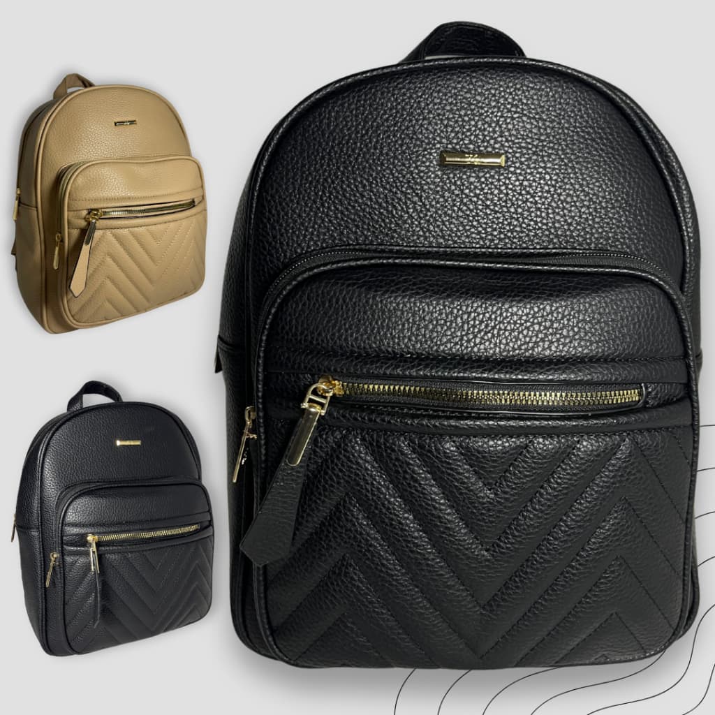 Mochila Mochilinha De Couro Sintético Bolsa Média De Costas Casual Alta Qualidade Feminina