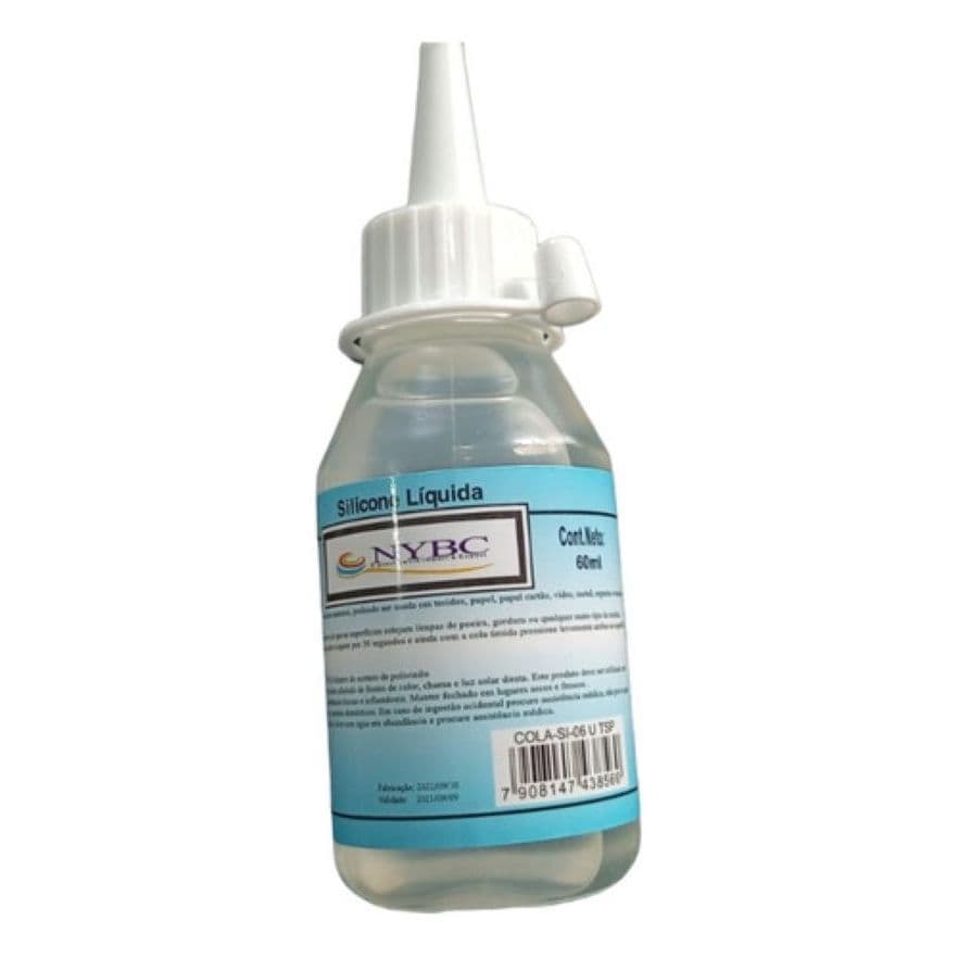 Cola de Silicone Líquida Transparente 60ml - NYBC: COLA-SI Tam:06 Versatilidade e Precisão