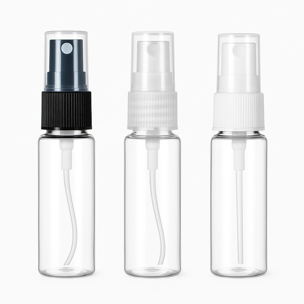 50 Frascos Plástico Pet 20ml Válvula Spray Para Perfume