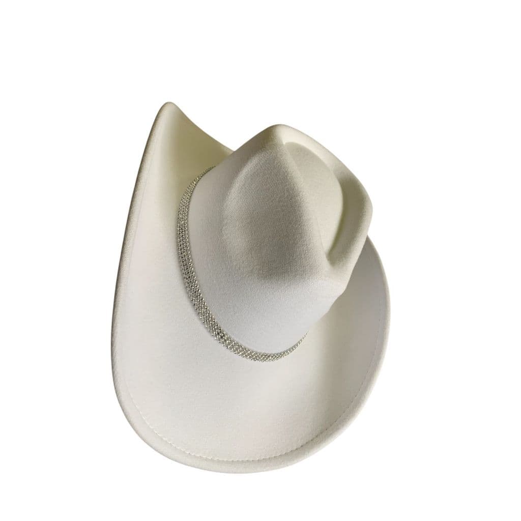 Chapeu Country Americano Branco Barretos Rodeio Festa Peao Tendencia Feminino Com Stress Luxo