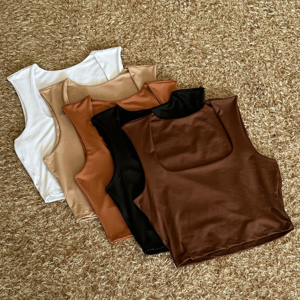 Cropped Decote Quadrado Regata Dia A Dia Blusa Alça Grossa Básica Feminina Forrada Moda Verão Blusinha Casual Top Suplex