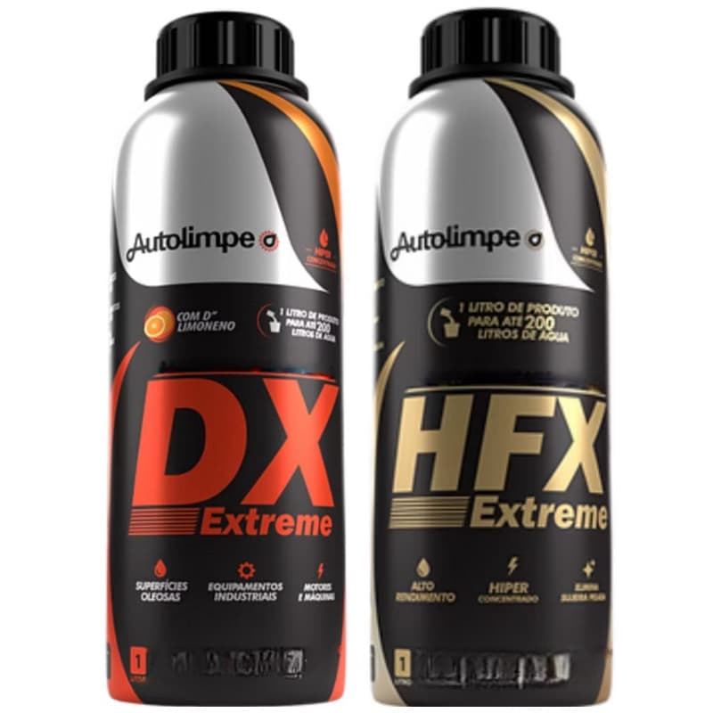DX EXTREME + HFX EXTREME AUTOLIMPE CARRO MOTO CAMINHÃO AUTOMOTIVO 1L