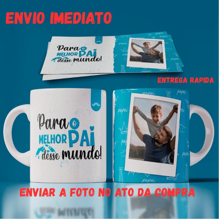 Caneca Xicara  Personalizada  Presente Com foto e ou  Nome  dia dos Pais Vários modelos