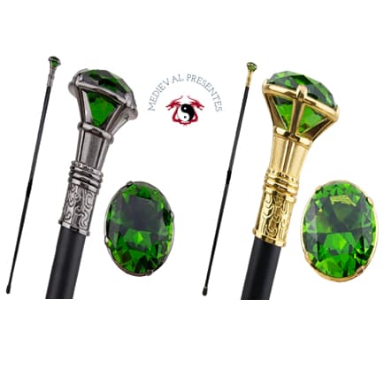 BENGALA DIAMANTE VERDE VIP BLACKTIE LUXO RIGOR FRAQUE ELITE COR ESMERALDA