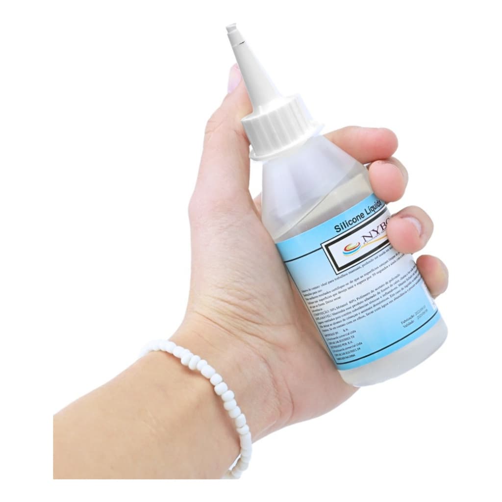 Cola Silicone Líquida Transparente 100ml Nybc Versatilidade Projetos Manuais Acabamento Invisível