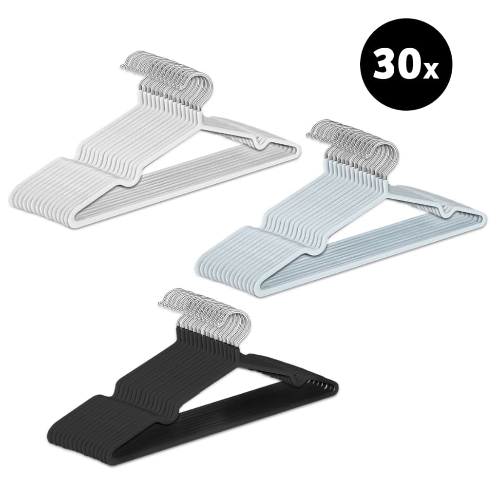 Kit 30 Cabide De Metal Emborrachado Adulto Roupa Calça Blusa Camisa Atacado Loja