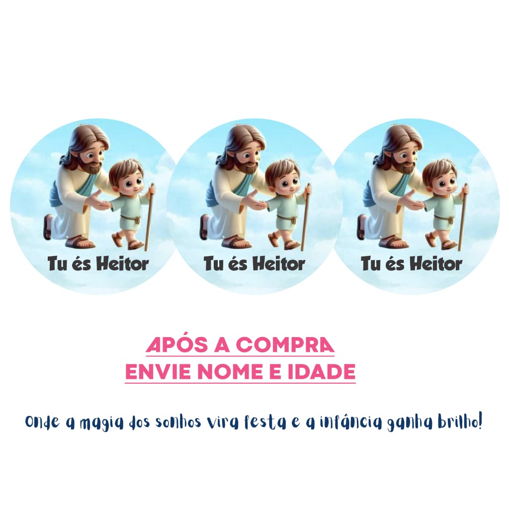 Adesivos Personalizados Tu és Pedro 5x5 - Fazemos qualquer tema Tu és Jesus