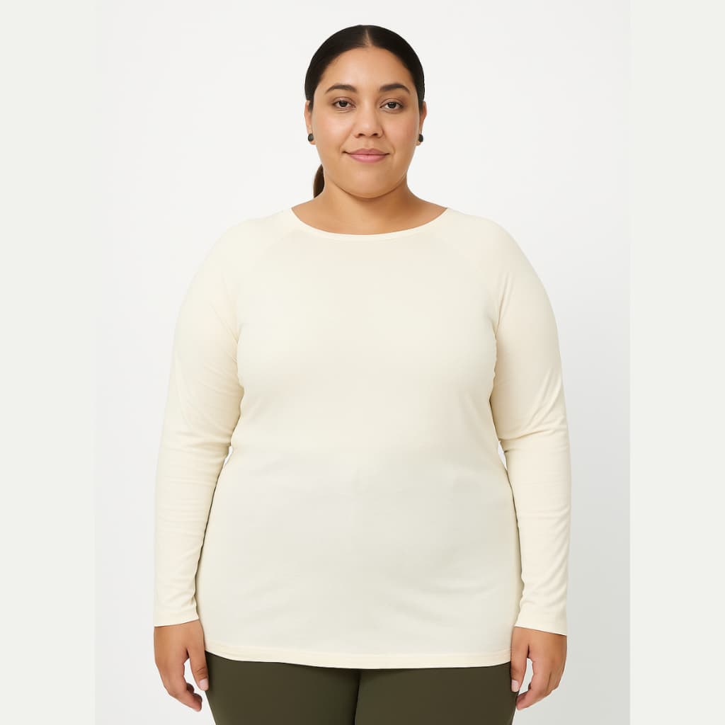 Blusa Manga Longa Plus Size Malha Detalhe Decote costas 44-56