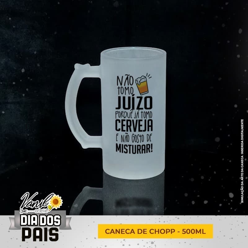 Caneca de Chopp Jateada Personalizada 500 ml /Caneca de presente  / Presente Personalizado/ Personalize com sua frase