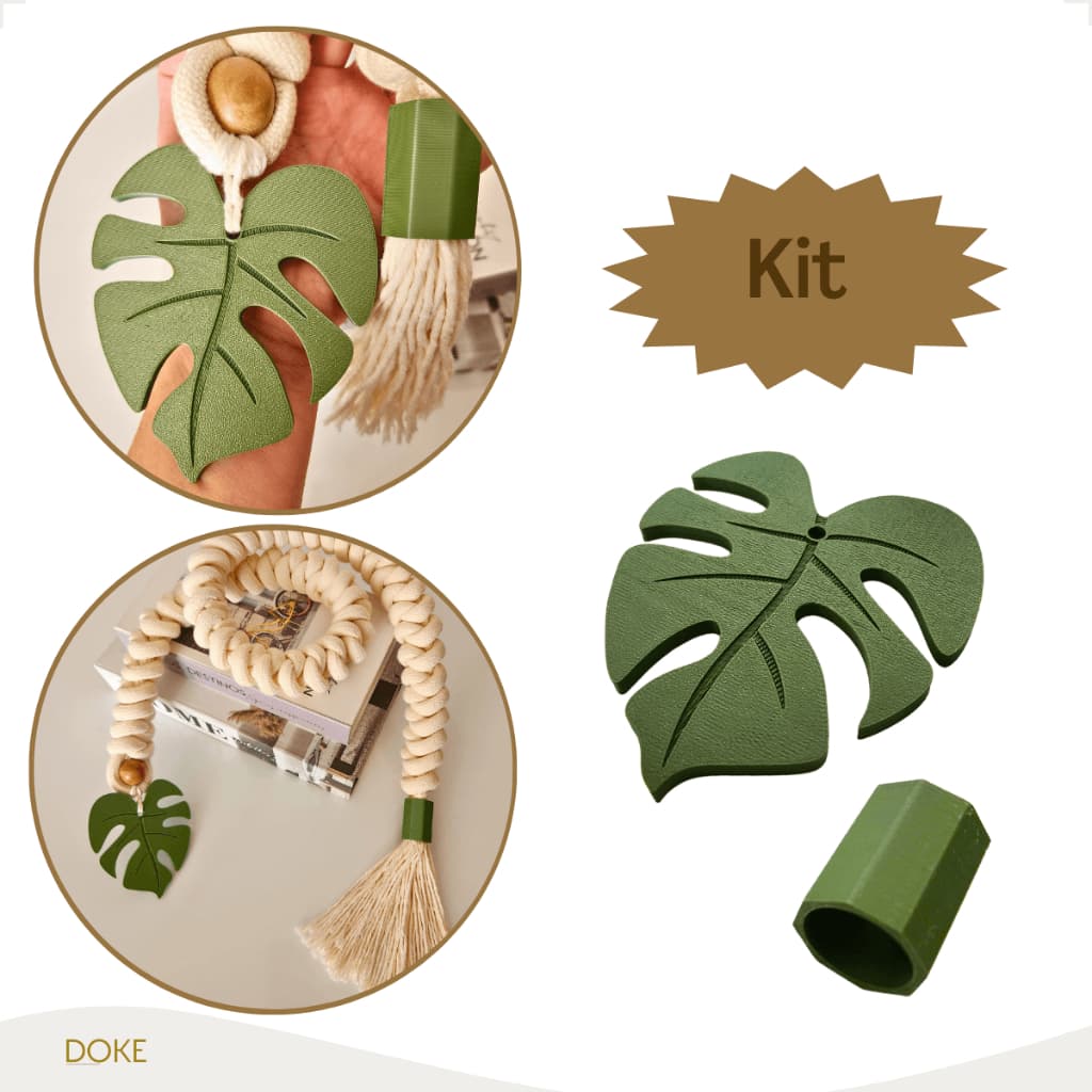 Kit Ponteira + Folha Costela de Adão p/ Colares de Mesa Decorativos / Contas, Entremeios e Miçangas