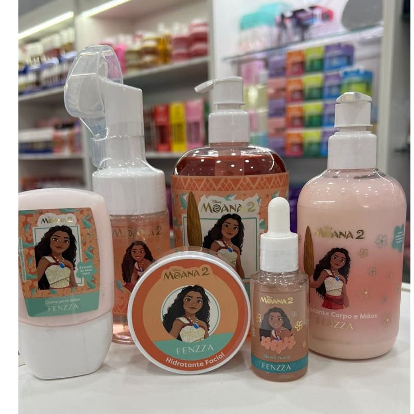 Linha de Limpeza Facial e Corporal Moana 2 Disney Cheirinho de Baunilha - Fenzza