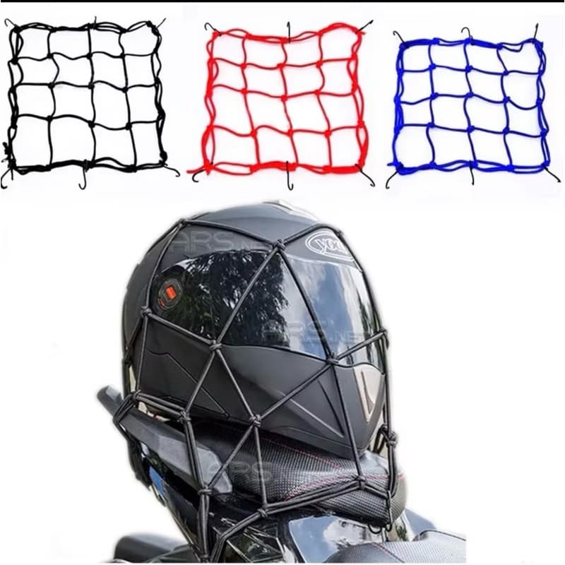 Redinha elástica 35X35 para capacete e bagageiro de moto ou bike