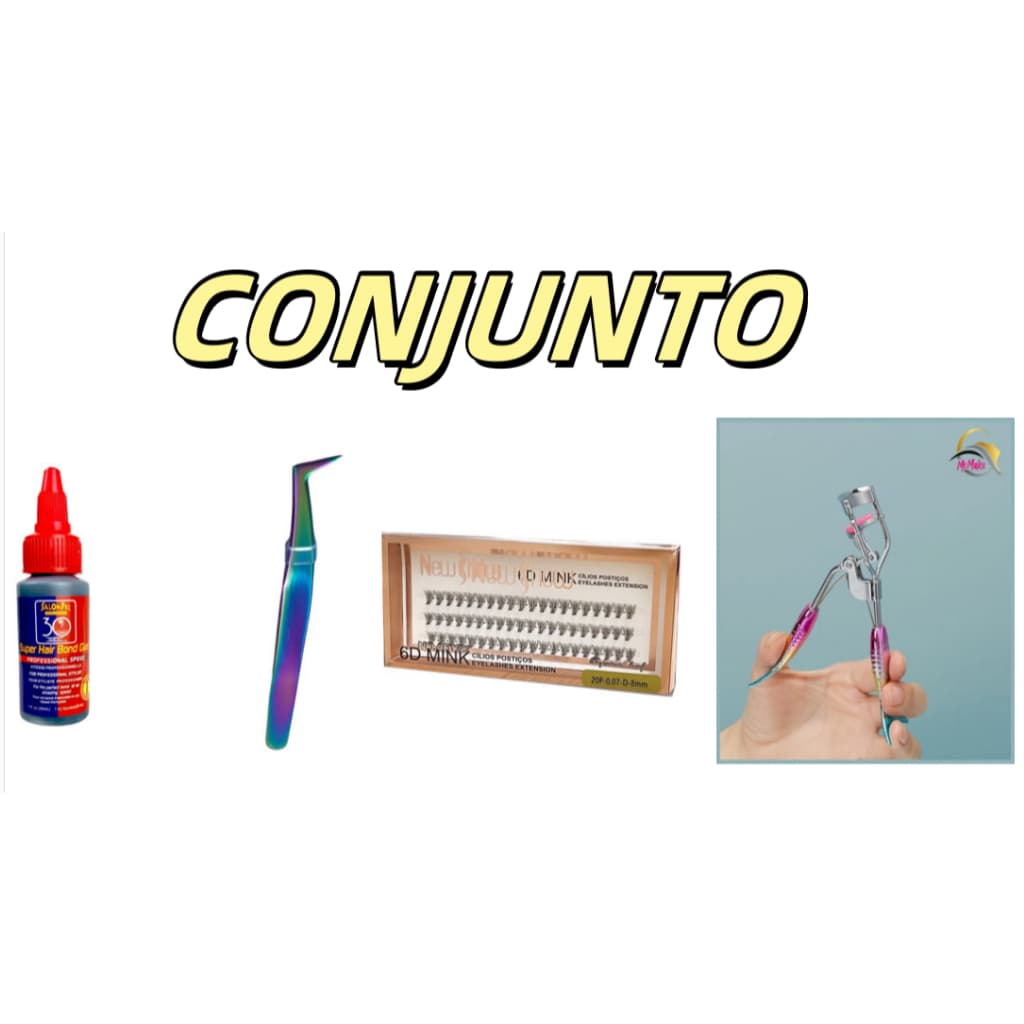 KIT SUPERCOLA30ML SHOW+PINCA+Cílios postiçosNEW+ Modelador de Cílios Curvex